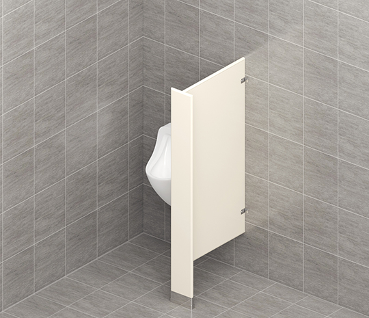 Blulu 4-Pack Urinal Screen Brackets - Polished Chrome 2-Ear Mounts For 1" Panels With Fasteners
